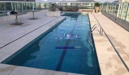 PORTEIRA FECHADA - STUDIO - TIPO QUARTO E SALA COM AMPLO TERRAÇO COM VISTA PARA O MAR - SEMI-NOVO! - LAZER COM PISCINA E S.DE FESTAS