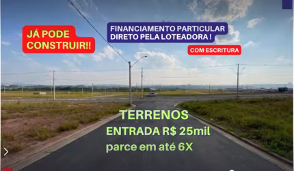 VENDE Terrenos 125m2 /ENTRADA 25mil  + Parcelas, Loteamento Planejado  Novo  Badra - Suzano - SP