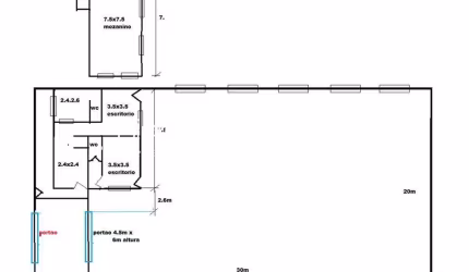GALPÃO PARA LOCAÇÃO 650m².