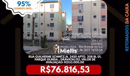 Imóvel Retomado CAIXA no bairro PARQUE OLINDA em GRAVATAÍ - OPORTUNIDADE ÚNICA!