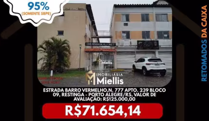 Imóvel Retomado CAIXA no bairro RESTINGA em PORTO ALEGRE - OPORTUNIDADE ÚNICA!