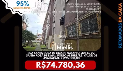 Imóvel Retomado CAIXA no bairro SANTA ROSA DE LIMA em PORTO ALEGRE - OPORTUNIDADE ÚNICA!