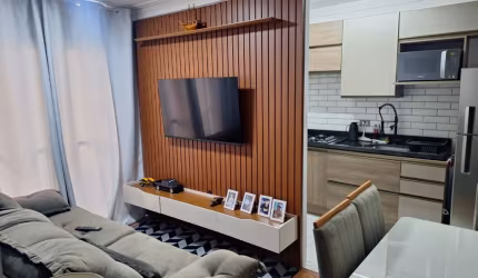 Apartamento 2 dormitórios ( 1 suíte), varanda, 1 vaga, Flora Jacareí.