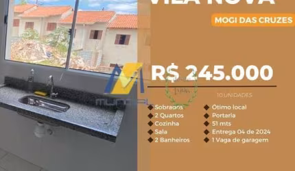 Casa com 2 quartos à venda no Cézar de Souza, Mogi das Cruzes , 51 m2 por R$ 245.000