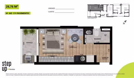 Apartamento com 1 quarto à venda na Rua Desembargador Eliseu Guilherme, 257, Paraíso, São Paulo, 27 m2 por R$ 550.000