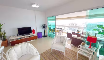Apto andar alto, vista mar, 3 dorms., terraço gourmet, 2 vagas