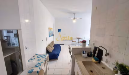 Apto 1 dorm., sacada, lazer, 1 vaga, Enseada