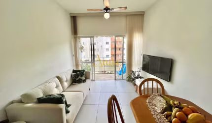 Apto reformado, 3 dorms., sacada, 1 vaga, Enseada