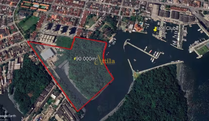 Área portuária ou retroportuária com galpões - Guarujá