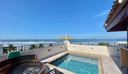 Cobertura duplex com 3 dormitórios e vista frontal para o mar