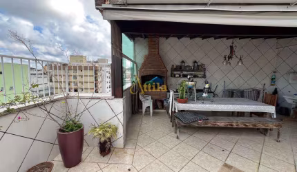 Penthouse 3 dorms., terraço gourmet, 1 vaga, Enseada
