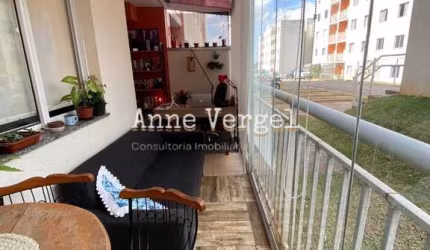 Apartamento 2 quartos com varanda à venda em Cotia com 1 vaga de carro 59m2 atrás do Colégio Adventista com móveis planejados