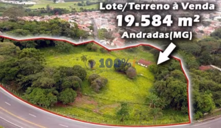 Terreno à venda na Avenida Teixeira de Magalhães, 569, Centro, Andradas, 19584 m2 por R$ 1.900.000