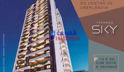 Terraço Sky - Apartamento 2 quartos  c/ 1 suíte no centro *Terraço Sky*
