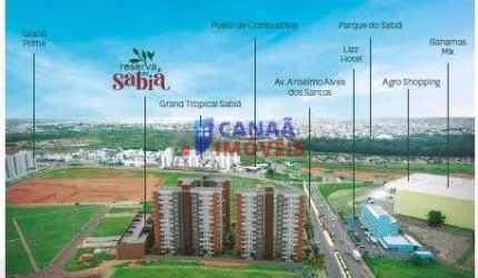 Reserva do Sabiá - Apartamentos 2/4 sendo 1 suíte reversível, sacada, elevador, lazer de clube, próximo ao parque do sabiá