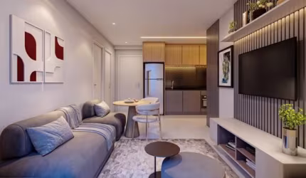 Apartamento a venda 1 quarto com varanda 45m² a 200 metros do metrô Adolfo Pinheiros