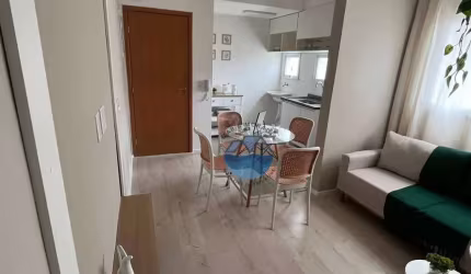 APARTAMENTOS NOVO NO ESTUÁRIOS, 39,53M² - 2 QUARTOS, SALA, COZINHA E BANHEIRO – 1 VAGA – ELEVADOR - FRENTE COM SACADA