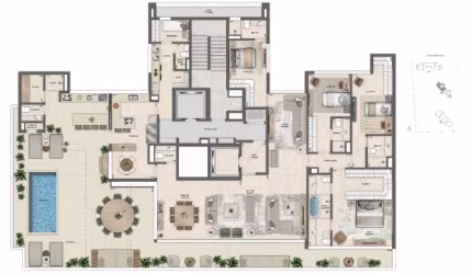Oportunidade: Cobertura linear de 4 suítes, na Barra, Atlântico Golf, 376m², em frente ao Golf e Mar