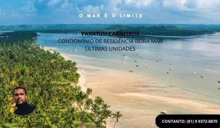 Casa Beira Mar de Carneiros - 5 Quartos - Condomínio Fechado - Parattisi - Cond. Beira Mar