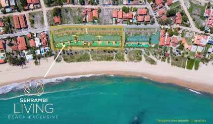 Apartamento frente mar, pé na areia , 01 quarto.