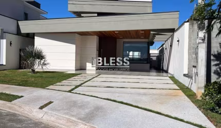 Linda casa térrea, projeto moderno, 3 suítes, 6 vagas no Condomínio Gran Ville São Venâncio em Itupeva
