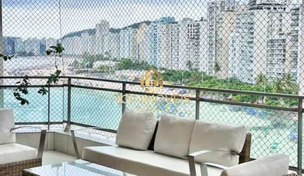 Amplo Apartamento de Frente para o Mar na Praia de Pitangueiras, Guarujá/SP