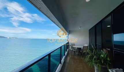 Apartamento Mobiliado com Varanda Frente Mar na Praia das Asturias Guarujá