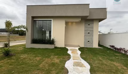 Ocean vende:  Maricá, Condomínio, casa 3 quartos(1suíte +closet),  área gourmet, piscina.