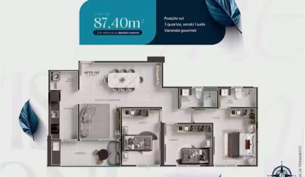 Apartamento com 3 dormitórios à venda, 87 m² por R$ 779.863,11 - Aeroclube - João Pessoa/PB