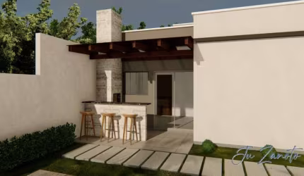 Casa Térrea com Piscina - Balneário Praia Grande