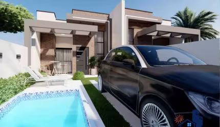 Casa térrea com Piscina 3 quartos sendo 1 suíte Bom Retiro Matinhos-PR
