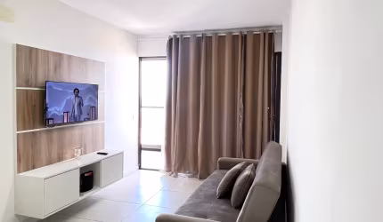 Apartamento para locação, 54m2, suite, varanda, vista mar, vaga de garagem