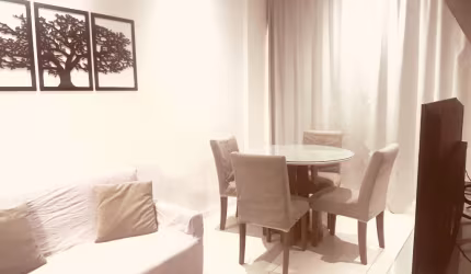 Apartamento para locação, 45m2, 1/4, mobiliado, lavabo, vaga de garagem