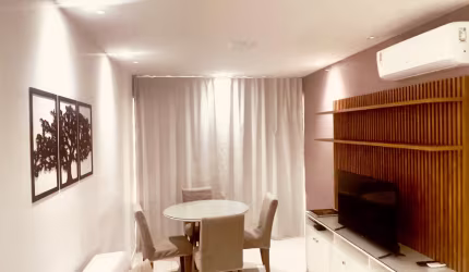 Apartamento para locação, 45m2, 1/4, mobiliado, lavabo, vaga de garagem