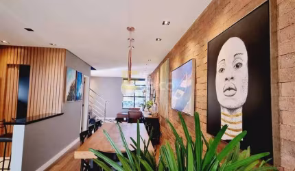 Casa de vila a venda mobiliada com três suítes, ambientes integrados no Condomínio Bello Villagio em Vinhedo.