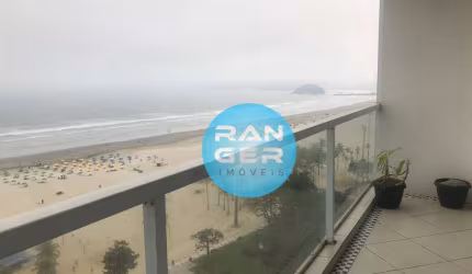Apartamento com 3 dorms, 1 suíte, vista mar no Gonzaga.