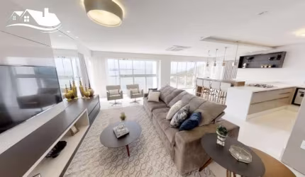 Apartamento frente mar mobiliado, equipado e decorado alto padrão no Centro de Balneário Camboriú