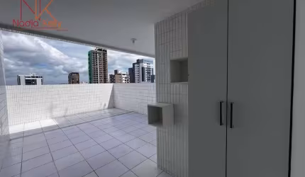 Cobertura de 120m² com 3 quartos á  450m. da praia à venda por R$ 650.000 - Bessa - João Pessoa/PB