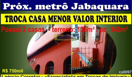 Casa para Venda em São Paulo, Vila do Encontro, 3 dormitórios, 3 banheiros, 2 vagas