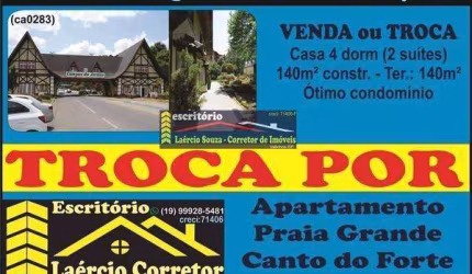 Casa Condomínio Venda em Campos do Jordão / SP, Estuda Permutas
