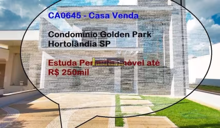 Casa Venda Condomínio Golden Park, 165m²ac R$ 950.000,00  Estuda permuta Imóvel até R$ 250mil