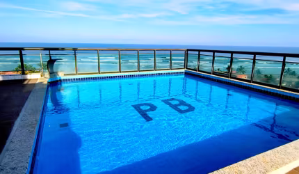 Apartamento 2 Dormitórios | Sacada vista mar | Piscina