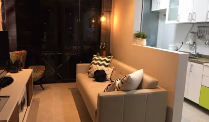 Apartamento de  2 quartos e 1 suíte.