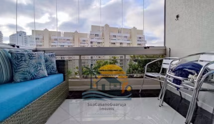 Apartamento com 3 dormitórios à venda, 100 m² por R$ 750.000,00 - Praia da Enseada – Tortugas - Guarujá/SP