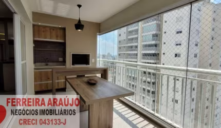 APARTAMENTO COM VARANDA GOURMET, MOBILIADO, CONDOMÍNIO VIDE CAMPO BELO.