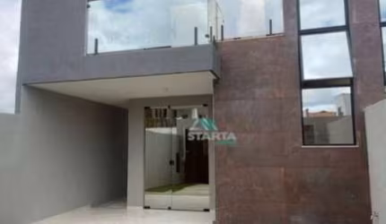 casa duplex nova com 151m² de área construída, 3 suítes