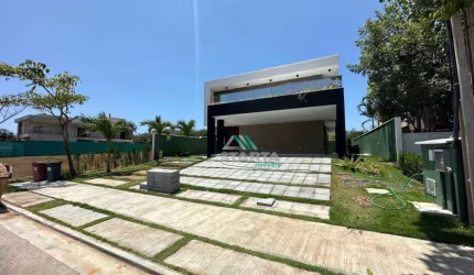 Melhor casa Alphaville Ceara1, 403m² area construída, fino acabamento, 5 suítes, 6 vagas de garagem