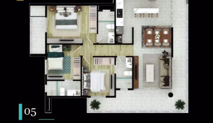Apartamento com 2 dormitórios à venda, 83 m² por R$ 668.591,48 - Anita Garibaldi - Joinville/SC