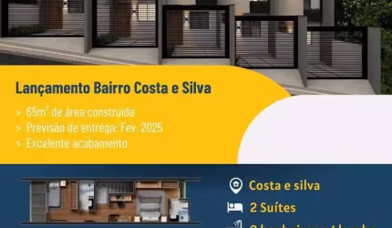 Casa com 2 dormitórios à venda, 65 m² por R$ 365.000,00 - Costa e Silva - Joinville/SC