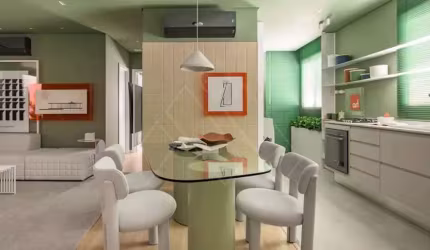 Summer apartamento 2 quartos (1 suíte) 80m2 1 vaga - sala estendida